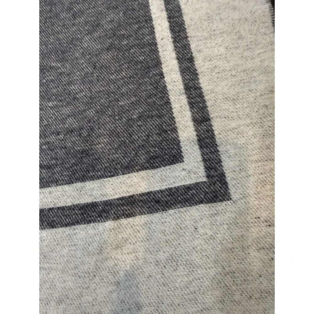Sferra Fine Linens Viletta Throw Blanket Gray Tan 53x78 Cashmere Wool Cotton Bld